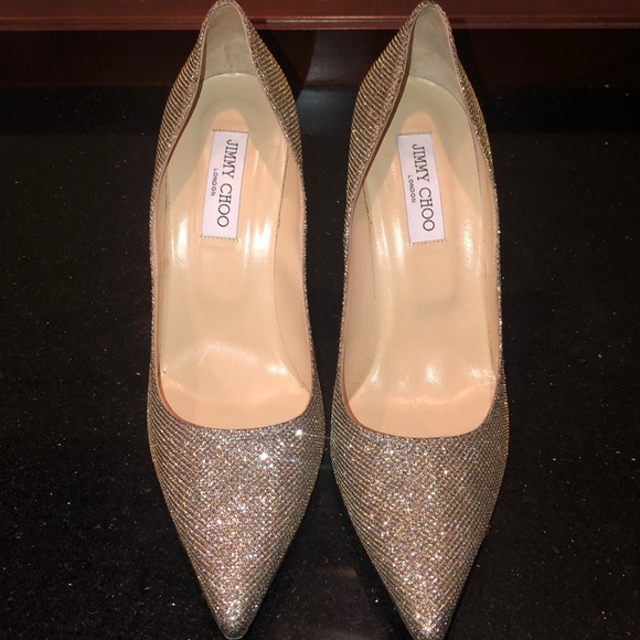 Jimmy Choo “Mimi” glitter point pump - Picture 2 of 3